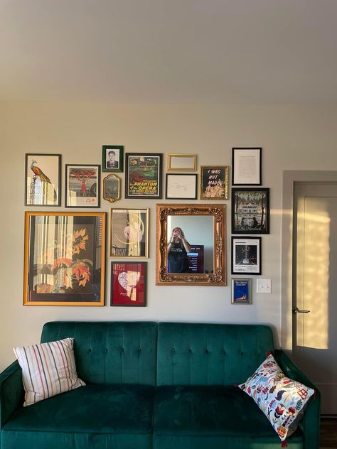 Living Room Photo Wall, Living Room Gallery Wall, Room Gallery Wall, Gallery Wall Ideas, Apartment Goals, Gallery Wall Living Room, Falls Church, Gallery Walls, Apartment Decor Inspiration