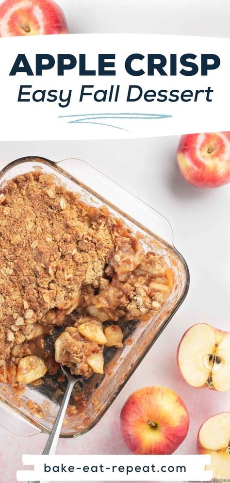 Fuji Apple Recipes, Granny Smith Apples Recipes, Apple Crisp Topping, Easy Apple Crisp, Crisp Desserts, Baked Apple Dessert, Easy Apple Crisp Recipe, Apple Crisp Recipe, Apple Crisp Easy