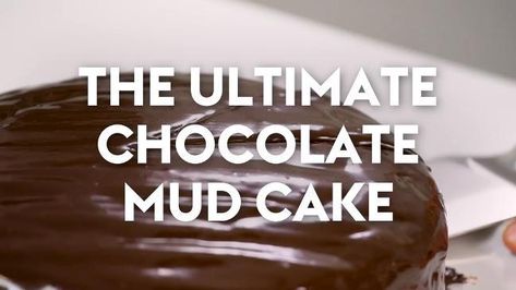 The ultimate chocolate mud cake recipe - Recipes - delicious.com.au Chocolate Mud Cake Recipe, Mud Cake Recipe, Mud Cake Recipes, Springform Pan Cake, Chocolate Mud Cake, Raw Cake, Mud Cake, Coffee Cream, Coffee Milk