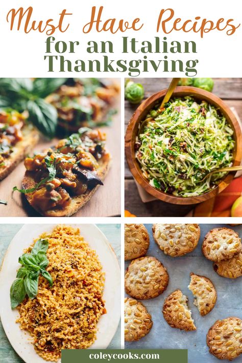 Must Have Recipes for an Italian Thanksgiving! Imagine a Thanksgiving dinner with a delightful Italian twist! Welcome to our guide for creating an unforgettable Italian Thanksgiving feast that will leave your guests asking for more. From savory starters to hearty mains and delectable desserts, we've got you covered on all the must-haves for your unforgettable Italian Thanksgiving. Unique Recipes For Thanksgiving, Greek Thanksgiving Dinner, Italian Themed Thanksgiving, Thanksgiving Recipes Italian, Thanksgiving Dinner Must Haves, Upscale Thanksgiving Dinner, Traditional Italian Thanksgiving Dinner, Italian Thanksgiving Side Dishes, Making Thanksgiving Special