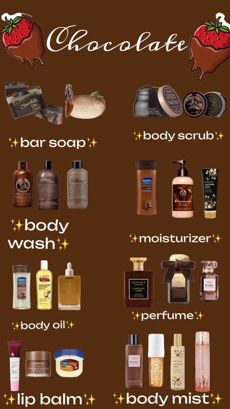 #beauty #vibes #bodycareroutine #perfume #skincareaesthetic#selfcare~itgirl#cleangirl#glow #cocoabuttergirl #beauty #chocolate #bodycare #smellgood #smellgood #bodyroutine #perfume #soldejaneiro Haut Routine, Taken Pictures, Beauty Vibes, Basic Skin Care Routine, Premium Chocolate, Shower Skin Care, Body Smells, Body Washes, Perfect Skin Care Routine