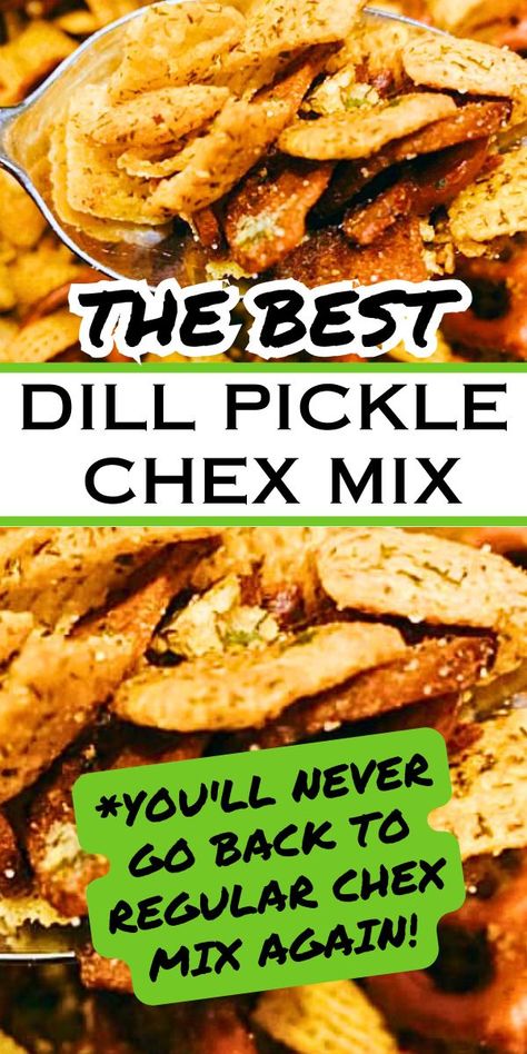 Savory Chex Mix Recipes, Ranch Chex Mix Recipes, Game Day Dips, Savory Chex Mix, Dips And Appetizers, Pickle Party, Ranch Snack Mix, Chex Recipes, Chex Mix Recipes Original