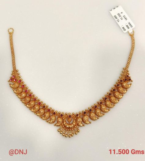 2 Grams Gold Chain Designs, 10 Gram Gold Necklace Design, Simple Necklace Gold Indian, Short Necklace Designs Gold, 10 Grams Gold Necklace Indian, 10 Gms Gold Necklace, Gold Dollars, Gold Necklace Design, Mango Haram