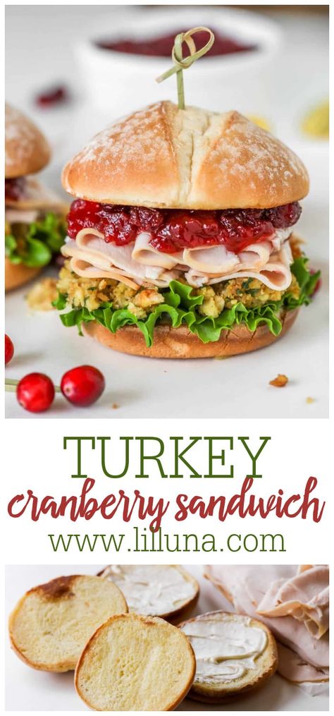 This tasty Turkey Cranberry Sandwich is a great way to use Thanksgiving leftovers! Make it into a meal or appetizer. #turkeysandwich #turkeycranberrysandwich #eckrichmeats #holidayrecipes #thanksgiving Turkey Cranberry Sandwich, Stuffing Sandwich, Leftover Turkey Sandwich Recipes, Sweet Sandwiches, Cranberry Sandwich, Christmas Sandwiches, Thanksgiving Sandwich, Turkey Sandwiches Recipes, Cranberry Turkey