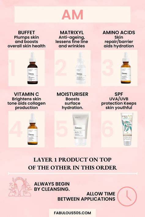 Anti-ageing skincare routine for mature skin The Ordinary Anti Aging, Anti Aging Skin Routine, Ageing Skincare, Tighten Facial Skin, The Ordinary Skincare Routine, Haut Routine, Anti Aging Skincare Routine, The Ordinary Skincare, For Glowing Skin