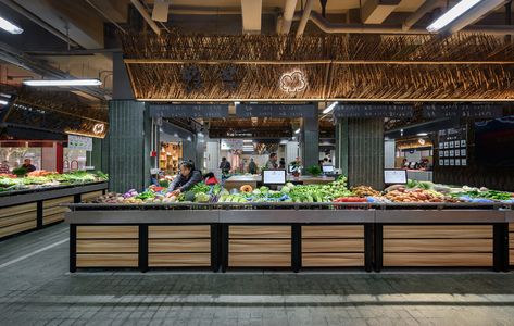 Gallery of Mengxi Food Market of Julu Foods Group / Roarc Renew - 17 Market Tent, Fresh Food Market, Indoor Markets, Supermarket Design, Chief Architect, Traditional Market, Stall Designs, Fresh Market, Market Stalls