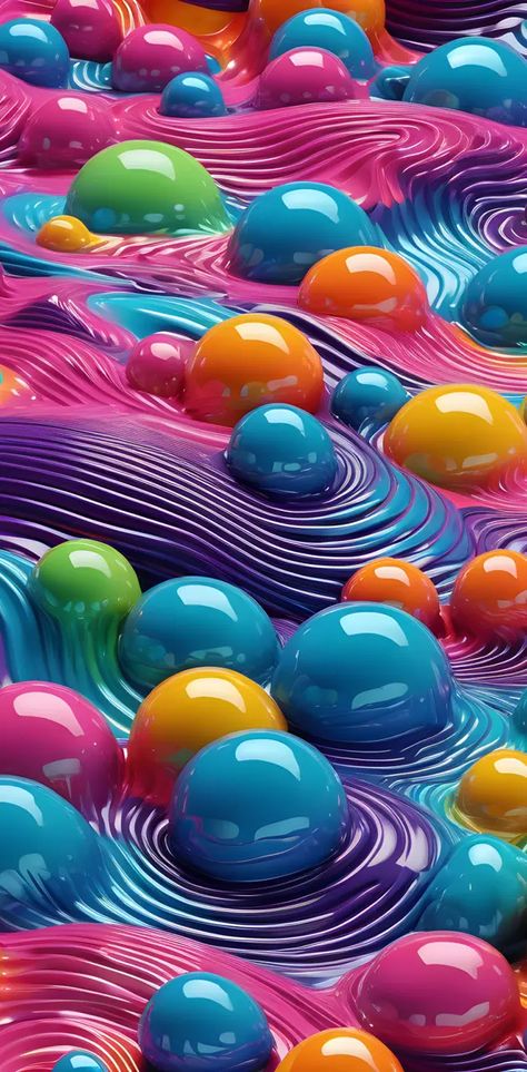 Colorful Bubbles Wallpaper, 3d Wallpaper For Mobile, Live Screen Wallpaper, Bubbles Wallpaper, Abstract Iphone Wallpaper, Flower Background Wallpaper, 3d Wallpaper, Screen Wallpaper, Cool Backgrounds