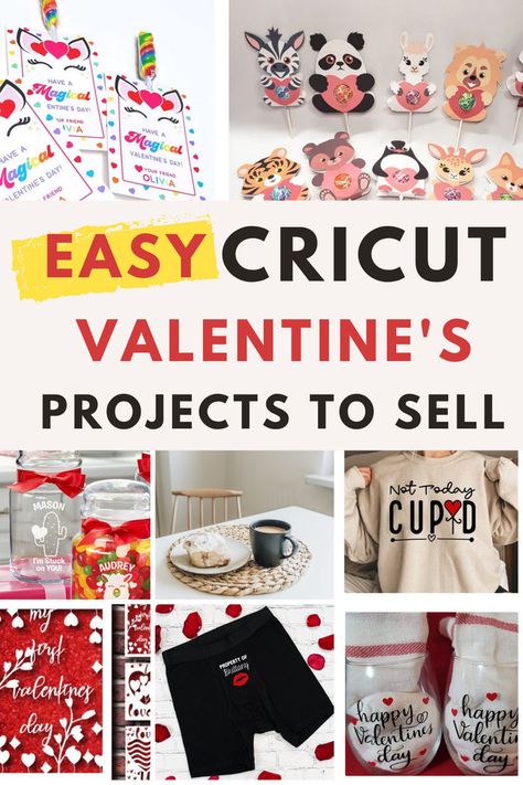 Valentine's Cricut Projects, Cricut Valentine Ideas, Valentine Cricut, Cricut Valentines Projects, Valentine's Diy, Projects To Sell, Gnome Shirt, Valentine's Day Crafts, Easy Valentine Crafts