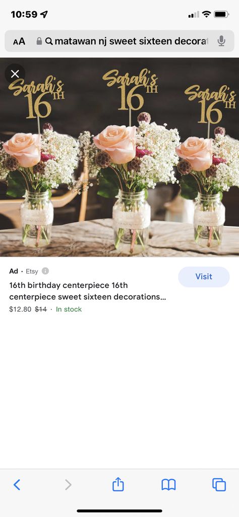 Simple Sweet 16 Table Decor, Sweet 16 Rustic Centerpieces, Sweet 16 Party Ideas Blush Pink, Sweet 16 Place Settings, Sweet 16 Birthday Table Decorations, Sweet 16 Party Centerpieces, Sweet 16 Simple Decorations, Table Decor For Sweet 16 Party, 16 Birthday Centerpiece Ideas