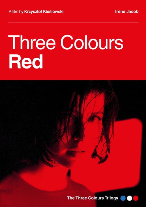 Three Colours Trilogy, Irene Jacob, Whomp Whomp, Three Colours Red, Three Colors Red, Color In Film, Three Colors Blue, Cafe Posters, Old Movie Posters