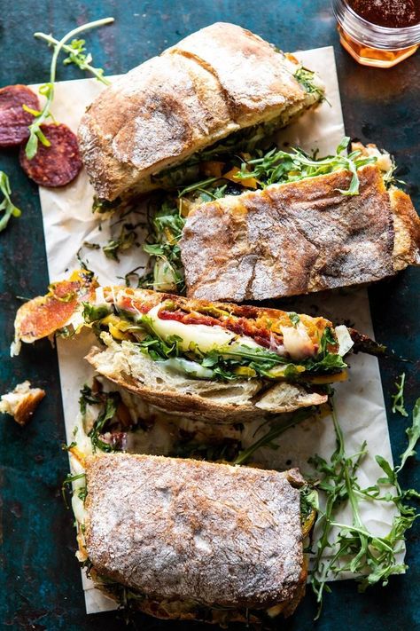 24 Sandwich Recipes that are Perfect for a Picnic Cafe Food Recipes Ideas, Italian Feast Menu Dinner Parties, Sandwich Inspiration, Half Baked, Half Baked Harvest, Think Food, Burgers Sandwiches, Sandwiches Wraps, Sandwich Recipes