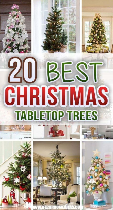 19 Fantastic Tabletop Christmas Trees That Are So Gorgeous Christmas Tree On Buffet Table, Mini Christmas Tree Centerpieces, Desk Top Christmas Trees, Table Top Christmas Trees Ideas, Best Tabletop Christmas Tree, Christmas Tree On Top Of Table, Mini Christmas Tree Dining Table, Christmas Tree On Table Living Rooms, Christmas Tree On Sideboard