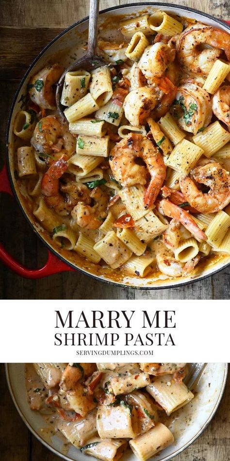 Marry Me Shrimp, Juicy Shrimp, Dumplings Recipe, Shrimp Recipes For Dinner, Shrimp Recipes Easy, Pasta Dinner Recipes, Shrimp Dishes, Shrimp Pasta, Seafood Dinner