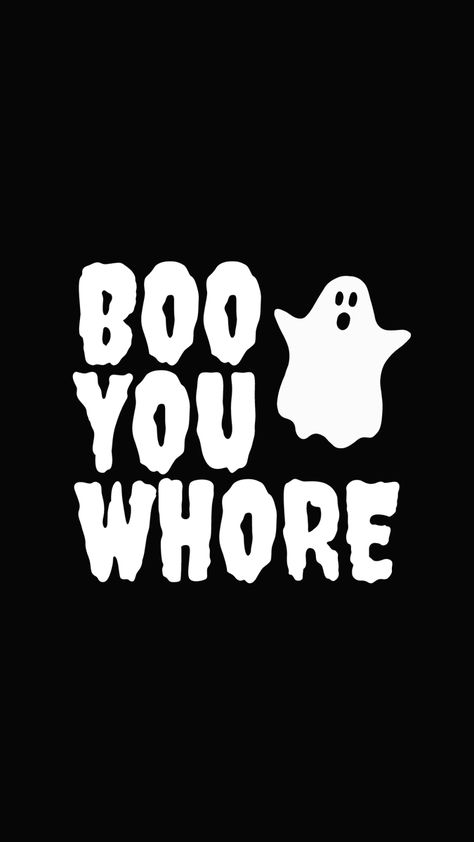 Halloween wallpaper mean girls boo you whore orange spooky ghost Halloween Wallpaper Lockscreen Iphone, Boo Halloween Wallpaper, Funny Halloween Wallpaper Aesthetic, Halloween Girl Wallpaper, Halloween Funny Wallpaper, Halloween Aesthetic Poster, Halloween Quote Wallpaper, Mean Girls Halloween Wallpaper, Funny Halloween Wallpaper Iphone