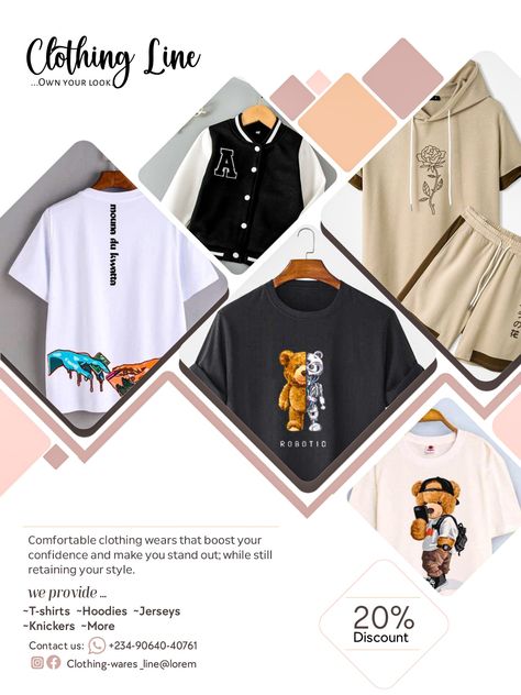 Laog designs Flyers For Clothing Store, Clothing Advertisement Poster, Clothes Shop Poster Design, Cloth Poster Design, Clothes Advertising Design, Mens Fashion Banner Design, Clothes Poster Design Graphics, Clothing Poster Design, Clothing Flyer Design