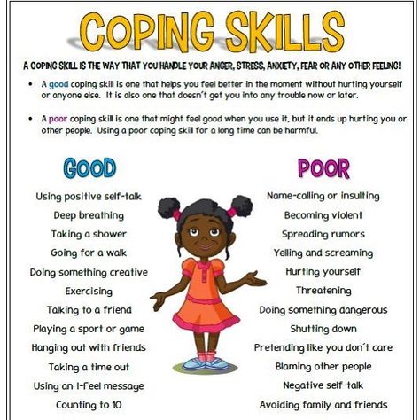 A coping skill is a way that you handle an emotion or feeling. Speaking very generally, coping skills can be either “good” or “poor”… Coping Skills For Kids, Uppfostra Barn, Kids Coping Skills, Skills For Kids, Alphabet Kindergarten, Mind Maps, School Social Work, Counseling Activities, Smart Parenting