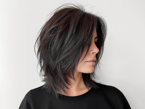 Short Shag Thick Hair, Layered Haircuts Shoulder Length, Layered Haircuts For Medium Hair, Medium Layered Haircuts, Medium Layered Hair, Blonde Hairstyles, Midlength Haircuts, Shoulder Length Hair Cuts, Haircuts For Medium Hair