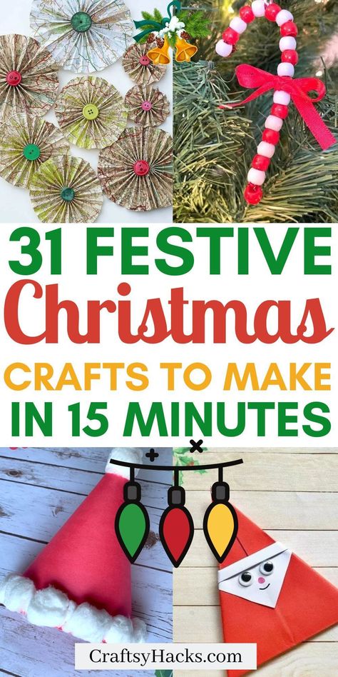 No Mess Christmas Crafts, Holiday Craft For 2nd Grade, Christmas Elementary Crafts, Easy Christmas Crafts For Classroom, Christmas Crafts To Give Parents, Easy Christmas Crafts To Make For Gifts, 5 Minute Crafts Christmas, Christmas Craft Age 10, Holiday Ornament Crafts For Kids