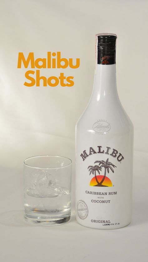 Malibu Shots Malibu Rum Shots Recipes, Malibu Shots Recipes, Malibu Shots, Malibu Bottle, Scooby Snack Shot, Peach Jello Shots, Blue Hawaiian Jello Shots, Rum Shots, Peach Jello