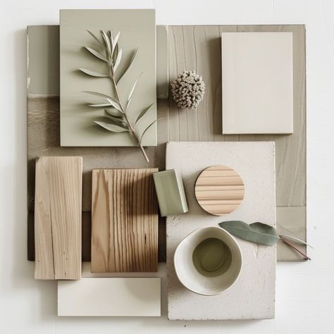 This board is all about bringing the calm and warmth of nature indoors! The soft sage green combined with warm, natural earth tones creates a peaceful, inviting atmosphere that feels grounded yet fresh. Perfect for those who want their space to feel both stylish and serene.  Are you ready to transform your home with soothing colors that evoke nature’s tranquility? Let’s bring your vision to life! ✨  #DesignInspiration #MoodBoardMagic #SageGreen #EarthTones #WakefieldDesigns Cream White And Green Aesthetic, White Sage Green Aesthetic, Green And Wood Moodboard, Wood And Green Color Palette, Green Tone Kitchen, White And Green Moodboard, Pewter Green Mood Board, Light Green And Wood Kitchen, Wood Combination Interior