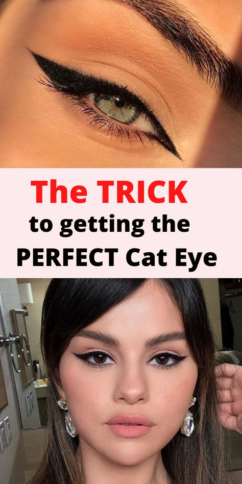 Cat Eye Eyeliner Tutorial, Cat Eyeliner Makeup, Cat Eye Tutorial, Cat Eye Eyeliner, Eyeliner Techniques, Perfect Cat Eye, Cat Eyeliner, Eyeliner Styles, Cat Eye Makeup