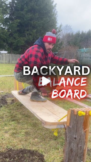 Homemade Kids Toys, Kids Balance Board, Outside Playground, Diy Kids Playground, Food Forest Garden, Backyard Creations, Diy Yard Games, Kids Play Spaces, Tree House Plans