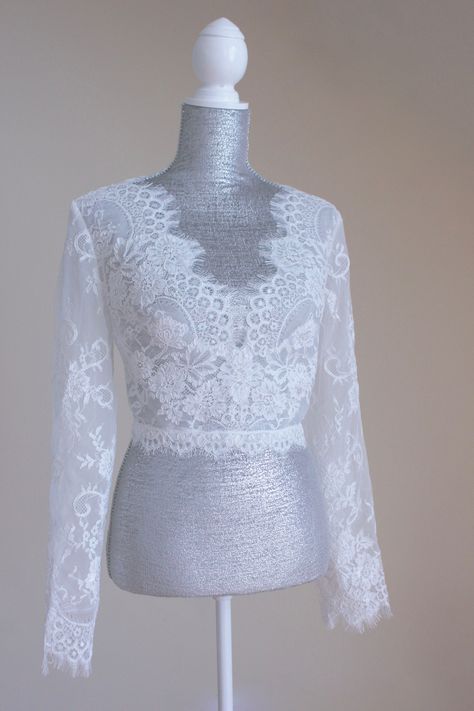 Wedding Showroom, Fitted Lace Top, Lace Top Wedding, Lace Top White, Lace Top Wedding Dress, Tulle Wedding Skirt, Ivory Lace Top, Long Sleeve Lace Top, Skirt Tulle