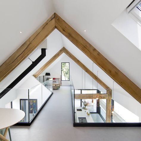 Barn House Conversion, Barn Conversion Interiors, Barn House Interior, Timber Frame House, Barn House Design, Attic House, Long House, Barn Renovation, Modern Barn House