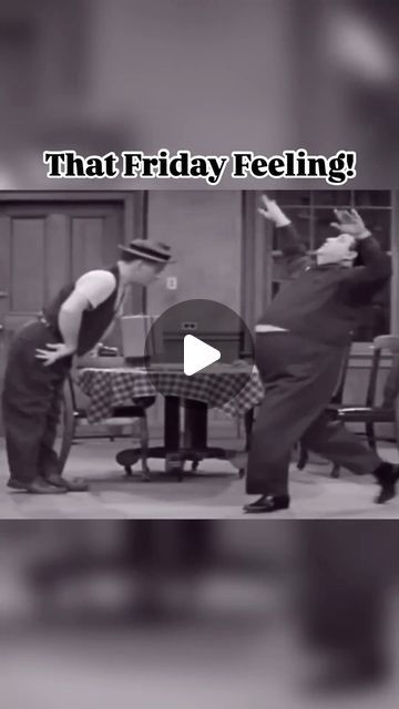 Random Bits of Nostalgia & Pop Culture on Instagram: "Happy Friday!!! 🕺🏻  #happyfriday #friday #weekend #weekendvibes #tgif #nostalgia #throwback #flashback #flashbackfriday #fbf #dance #insta #reels #instareels #instagramreels #instadaily #instamood #instadance #thehoneymooners #ralphkramden #funny #instafunny #howsweetitis #instagram" Happy Friday Eve Funny, Funny Friday Humor Hilarious Mornings, Happy Friday Videos, Happy Friday Funny Hilarious, Friday Dance Funny, Tgif Humor Happy Friday Hilarious, Happy Friday Quotes Positivity, Friday Meme Funny, Tgif Humor Happy Friday