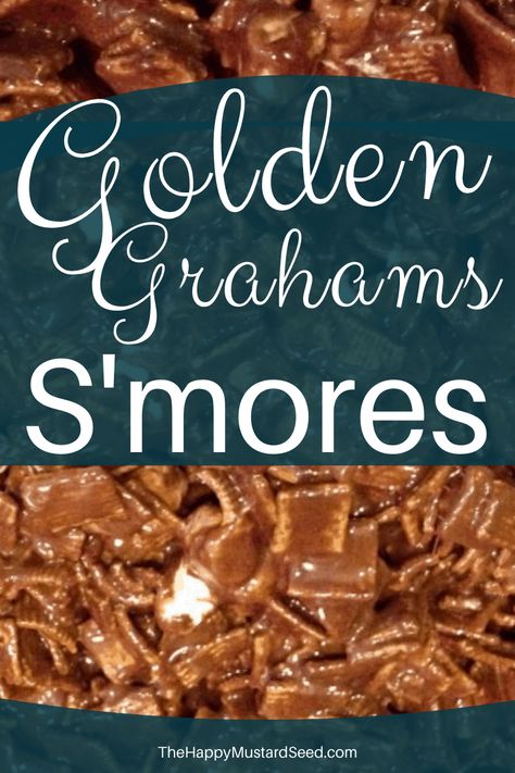 Golden Grahams Smores, Indoor Smores Bar, Gooey Bars Recipe, Golden Graham Treats, Golden Graham Smores, Golden Grahams Smores Bars, Indoor Smores, Golden Grahams Cereal, Smores Bar