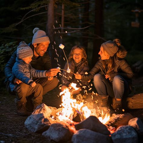 Family Campfire Fun: A joyful family moment as parents and children laugh together roasting marshmallows by the campfire. #family #campfire #marshmallows #laughter #children #parents #fun #evening #aiart #aiphoto #stockcake https://ayr.app/l/MsPm Family Bonfire Aesthetic, S’mores Family Photos, Family Camping Trip Aesthetic, Fire Pit Family Photoshoot, Family Camping Photos, Campfire Family Photos, Family Campfire Photoshoot, Campfire Family Photoshoot, Family Fun Aesthetic