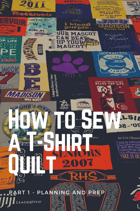 How to Sew a T-Shirt Quilt - Welcome How To Make Tshirt Quilt, T Shirt Quilts Ideas Layout How To Make, T Shirt Quilts Ideas Layout, Tshirt Quilts Ideas Layout, Tshirt Quilt Tutorial, Tshirt Quilt Diy, Tshirt Quilt Pattern, Tshirt Quilts, Shirt Blanket