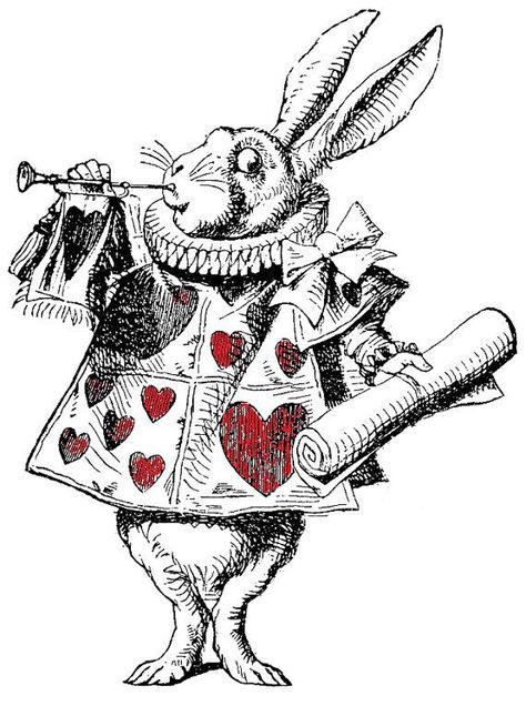 White Rabbit Tattoo, Rabbit Alice In Wonderland, Alice In Wonderland Rabbit, White Rabbit Alice In Wonderland, Rabbit Tattoo, Alice In Wonderland Drawings, Alice In Wonderland Illustrations, Alice In Wonderland Aesthetic, Wood Illustration