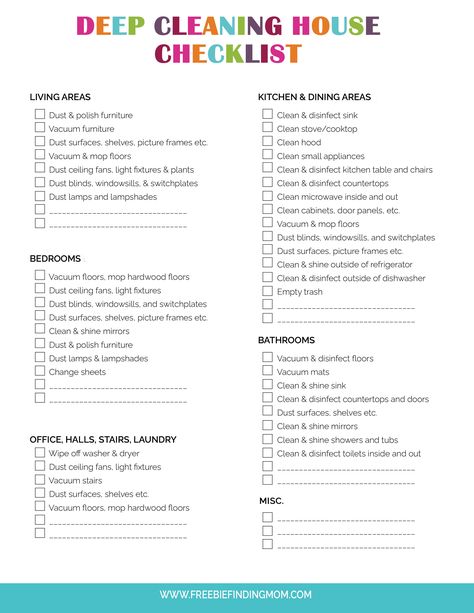 Want to give your home a deep cleaning? Ensure nothing is missed with our Printable House Deep Cleaning Checklist PDF download! This cleaning checklist is organized by rooms. Simply check off the chores after you complete them. There is also space provided for miscellaneous tasks. House Deep Cleaning List, Living Room Deep Cleaning Checklist, Basic Cleaning Checklist, House Cleaning Checklist Free Printable, House Deep Cleaning Checklist, New House Checklist, House Deep Cleaning, Deep Cleaning Lists, Deep Cleaning House Checklist