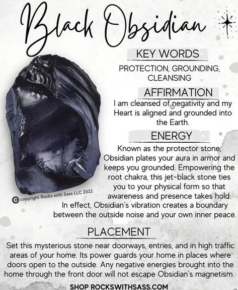 @mysticwitchofthemoon on Instagram: "Black obsidian information by @rockswithsass . . . . #wiccansofinstagram #witchlife #witchesofinstagram #witch #witchcraft #wicca #wiccan #pagan #spiritual #spiritualawakening #Spirituality #witchessociety #witchytips #magic #babywitch #beginnerwitch #crystalmagic #crystalwitch" How To Charge Black Obsidian, Stone Meanings Gemstone, Obsidian Spiritual Meaning, How To Cleanse Black Obsidian, Crystals To Keep In Your Purse, Septarian Stone Meaning, Black Obsidian Crystal Meaning, Rainbow Obsidian Meaning, Protection Crystals And Stones