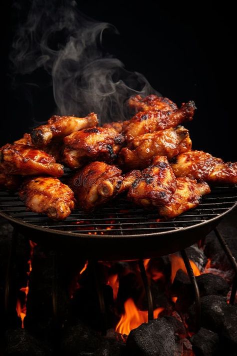 The wings are grilled. Generative AI, royalty free stock photo Grilled Wings, Grilled Chicken Wings, Ayam Bakar, The Wings, Indian Food, Grilled Chicken, Chicken Wings, Indian Food Recipes, Grilling