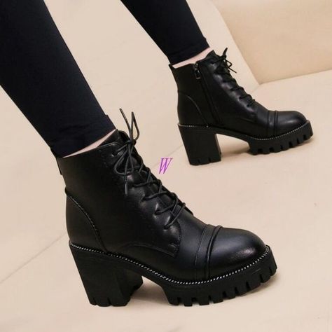 Minimalist Shoes, Heels High, Block Heel Ankle Boots, Buy Shoes, Boots Shoes, Heeled Ankle Boots, High Heel Boots, Platform Shoes