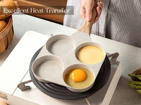 Amazon.com: CAROTE Egg Pan Omelette Pan, 4-Cup Nonstick Egg Frying Pan, Pancake Pan, Healthy Granite Egg Cooker Pan Egg Skillet For Breakfast, Suitable For Gas Stove & Induction Cookware: Home & Kitchen Healthy Cookware, Egg Frying Pan, Egg Skillet, Egg Pan, Omelette Pan, Induction Stove Top, Pancake Pan, Crepe Pan, Kitchen Cookware Sets