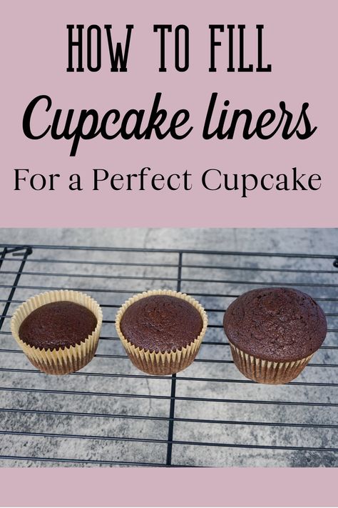 Plain Cupcakes Simple, Best Way To Fill Cupcake Liners, How Full To Fill Cupcake Liners, How To Make Cupcake Cake, Brownie In Cupcake Liner, How To Pipe Cupcake Frosting, Homemade Cupcake Liners, How To Ice Cupcakes Like A Pro, Piping For Cupcakes