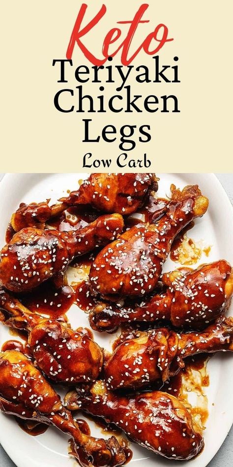 Keto Teriyaki Chicken, Keto Teriyaki, Chicken Legs Recipe, Bbq Chicken Legs, Low Calorie Chicken, Low Carb Crock Pot Recipes, Keto Crockpot, Chicken Leg Recipes, Starting Fresh