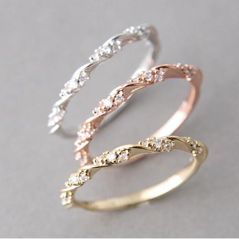 Simple Elegant Engagement Rings, Stacked Engagement Ring, Elegant Wedding Rings, Rose Gold Wedding Jewelry, Ribbon Ring, Antique Engagement Ring, Elegant Engagement Rings, Gold Wedding Jewelry, Simple Diamonds