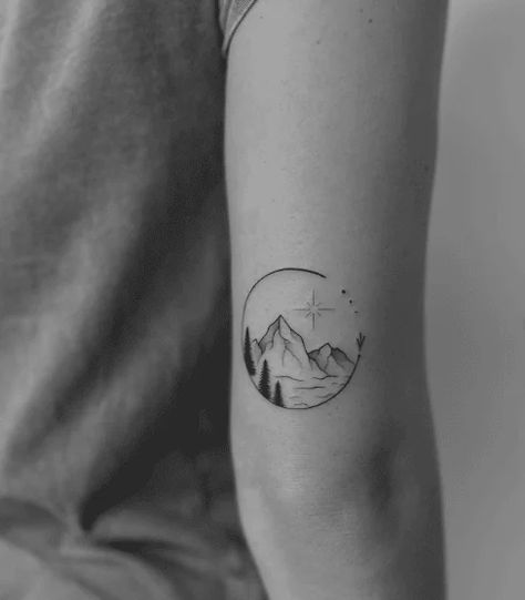 40+ Mountain Tattoo Ideas: Stunning Designs For Nature Lovers Nc Mountains Tattoo, Vermont Mountain Tattoo, Blue Ridge Mountain Tattoo, Alaska Tattoos For Women, Little Mountain Tattoo, Mount Rainier Tattoo, Mountain Lake Tattoo, Alaska Tattoo Ideas, Vermont Tattoo