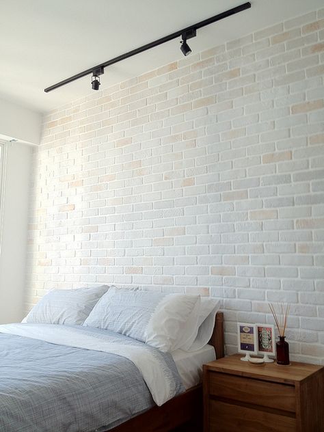 Bedroom With Tiles On Wall, Tiled Bedroom Wall Ideas, Bricks Bedroom, Tiles In Bedroom Wall, Tiles For Walls In Bedroom, Tiles Bedroom Wall, Wall Tiles Bedroom Ideas, Wall Tile Bedroom, Brick Finish Wall