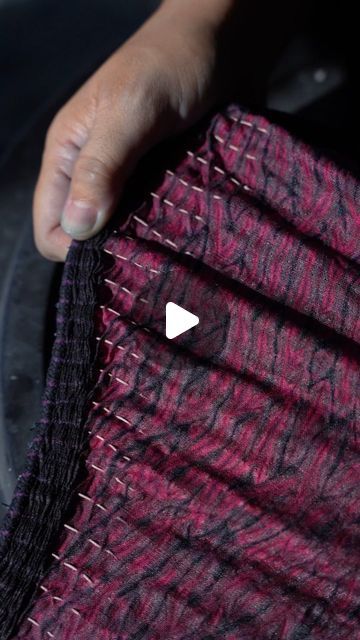 Slowstitch Studio on Instagram: "Unraveling of a stitch-dyed #shibori piece." Arashi Shibori, Textiles Inspiration, Shibori Textiles, Shibori Tie Dye, Shibori, Tie Dye, Textiles, Dye, On Instagram