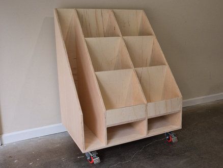 Storage For Wood Scraps, Scrap Wood Cart Plans, Wood Scrap Storage Ideas, Scrap Lumber Storage, Diy Scrap Wood Storage Cart, Diy Woodshop Storage, Scrap Wood Organizer, Small Scrap Wood Storage, Off Cut Storage