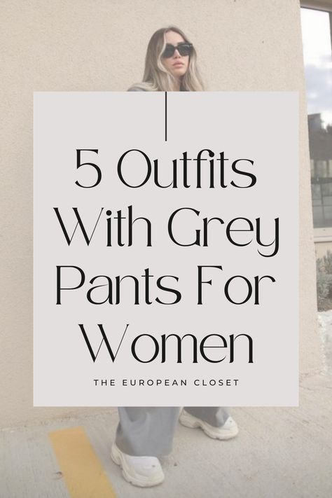 If you want to know what to wear with grey pants and look amazing, I’ve got you covered.Do you have a pair of grey pants sitting around in your closet that you have no idea how to style? If the answer is yes, then this post is perfect for you.I’ve gathered a few different ways you on what to wear with grey pants for women that you’ll love. These outfits are perfect to wear to work, dinner, and even dates. Grey Effortless Pants, Style Grey Wide Leg Pants, Grey Straight Leg Pants Outfit, Grey Tapered Pants Outfit, Black Blazer And Grey Pants Women, Womens Grey Pants Outfit, Black Blazer Grey Pants Women, Light Grey Trousers Women, Grey High Waisted Pants Outfit