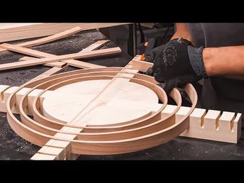 How To Bend Wood Into A Circle, Bending Wood Projects, Steam Bent Wood Projects, Wood Bending Furniture, Bending Wood Diy, Bend Wood Diy, Bent Wood Furniture, How To Bend Wood Diy, Wood Bending Projects