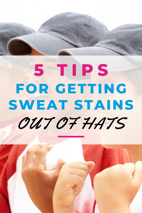 Washing Baseball Hats, Remove Sweat Stains, White Baseball Hat, How To Wash Hats, Washing Soda, How Do You Clean, Sweat Stains, White Hat, House Cleaning Tips