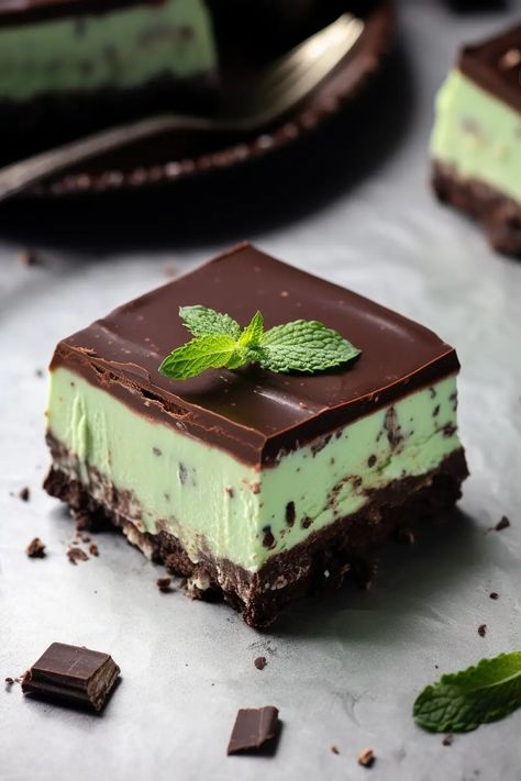 Chocolate Mint Cheesecake Bars - That Oven Feelin Cheesecake Tattoo, Chocolate Mint Recipes, Andes Mint Cheesecake, Chocolate Mint Cheesecake, Mint Ganache, Mint Chocolate Recipes, Mint Chocolate Cheesecake, Andes Mints, Cheesecake Bar