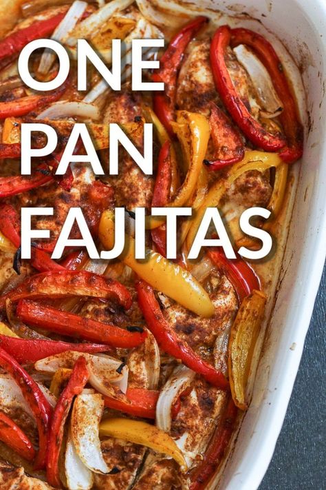 Baked Fajitas, Baked Chicken Fajitas, Fajitas Recipe, Pan Chicken Fajitas, Six Sisters Stuff, Six Sisters, Fajita Recipe, Oven Chicken, Chicken Main Dishes